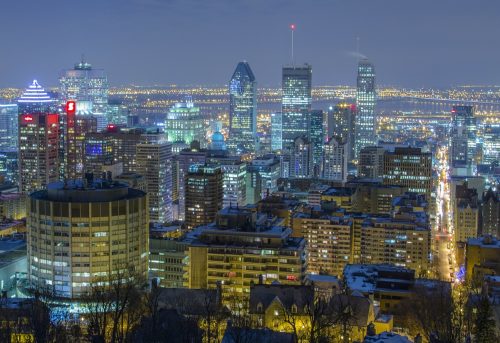 モントリオールの街の様子・夜景