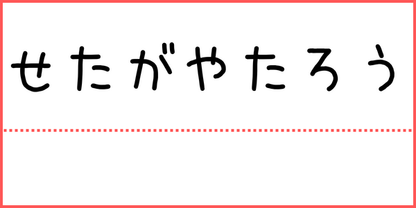 パスポートサインの記入例（ひらがな）